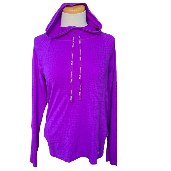 Fila Tops - Fila Hoodie Sport Running Sweatshirt Athletic Sporty Purple Large
